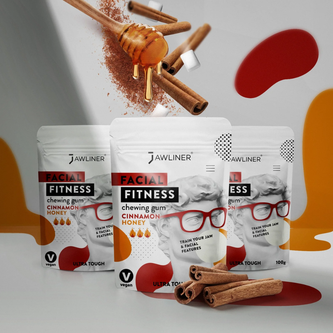 JAWLINER® Goma de Mascar - Facial Fitness - Canela/Miel