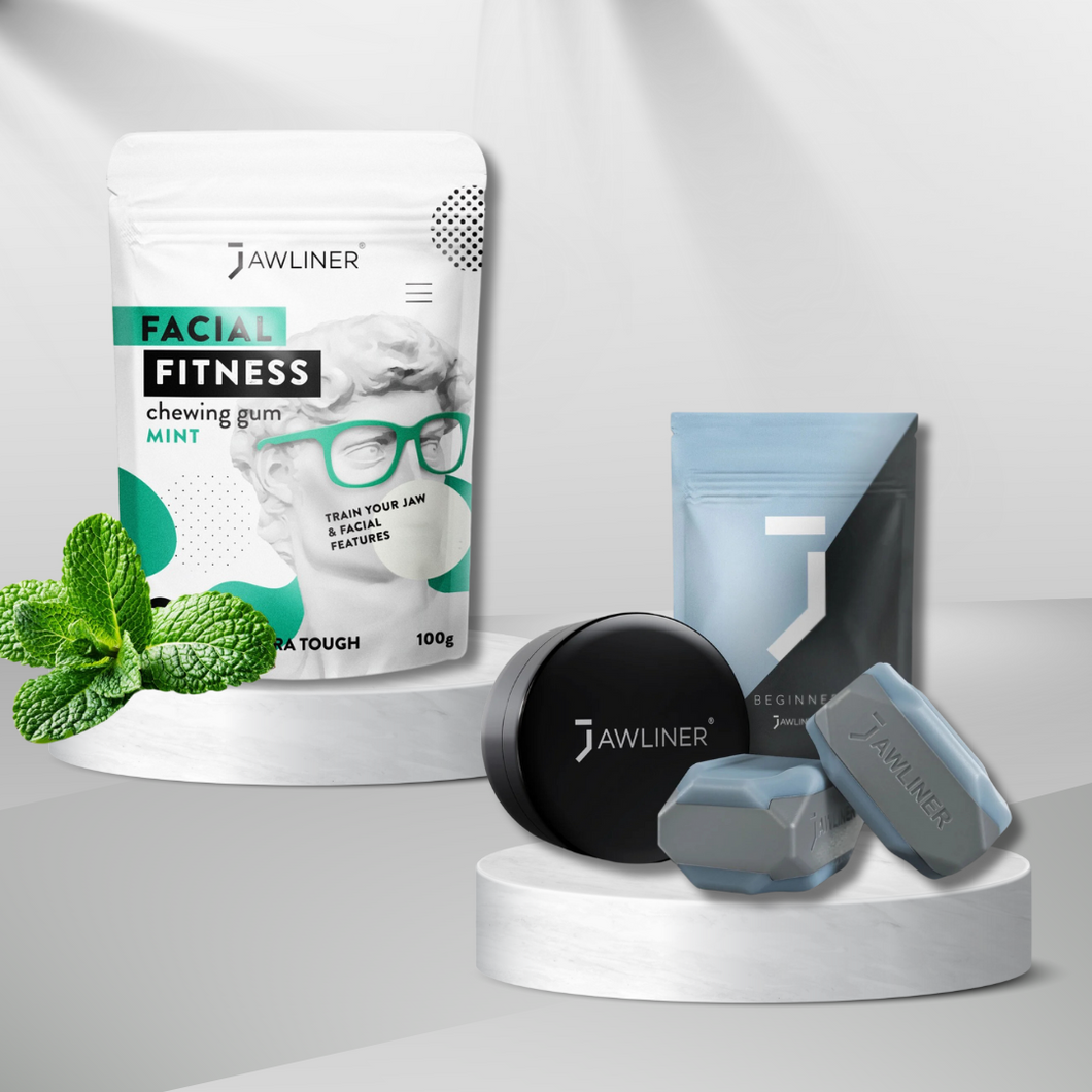JAWLINER® Starter Pack - 3.0 Principiante + Facial Fitness Menta