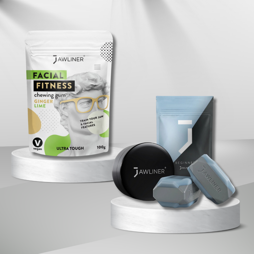 JAWLINER® Starter Pack - 3.0 Principiante + Facial Fitness Lima/Jengibre