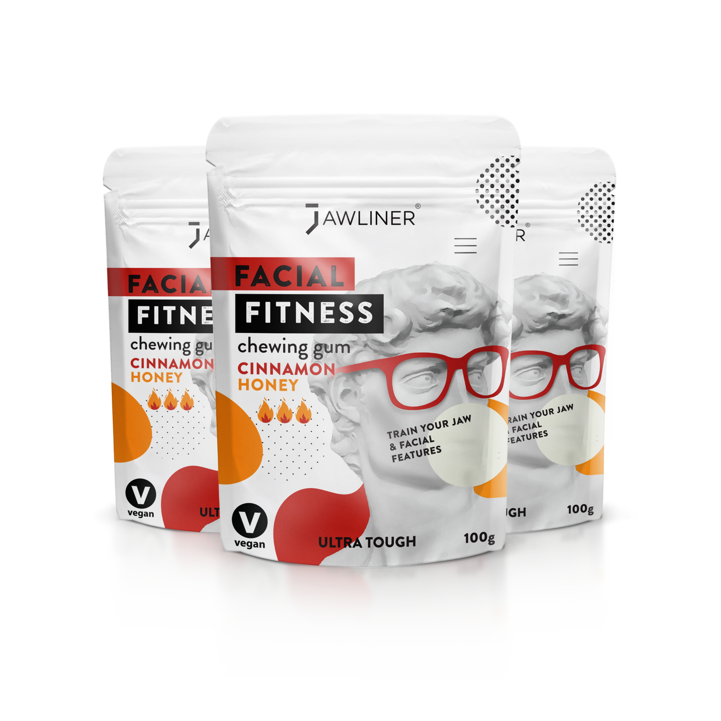 JAWLINER® Starter Pack - 3.0 Principiante + Facial Fitness Canela/Miel