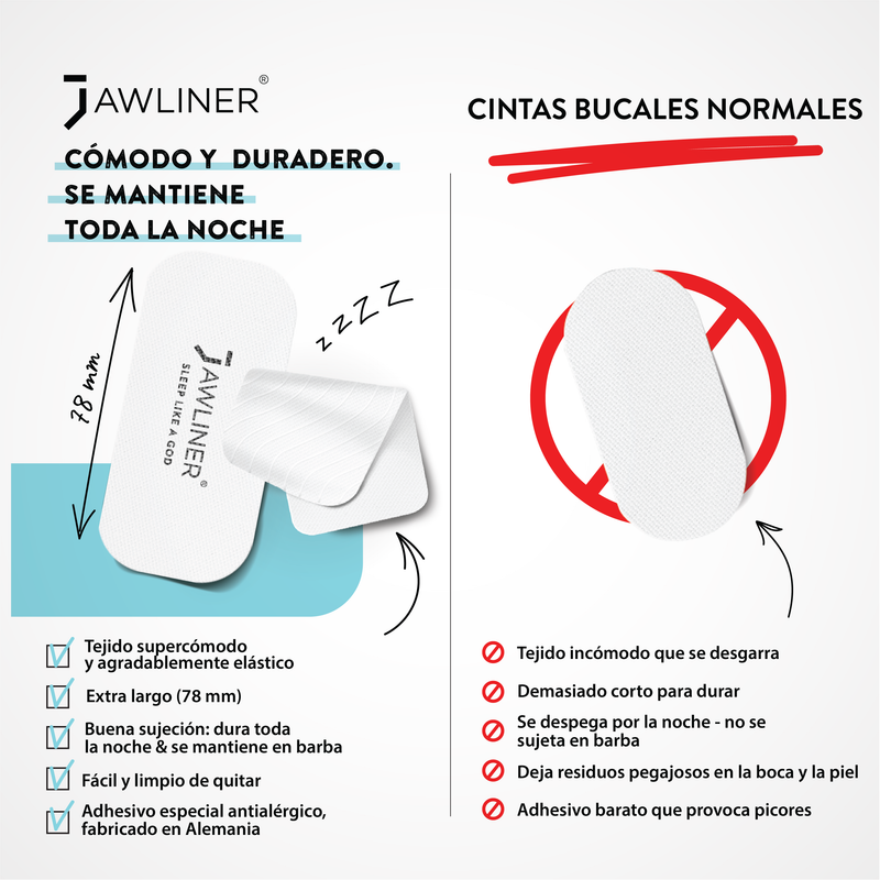 JAWLINER – Cinta Bucal Antirronquidos
