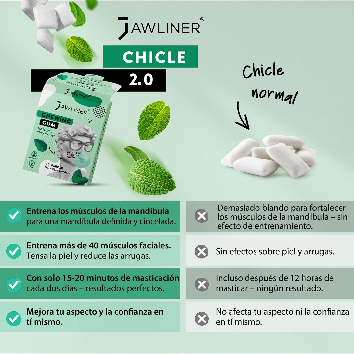 Chicle Hard x2 Menta 2 Meses