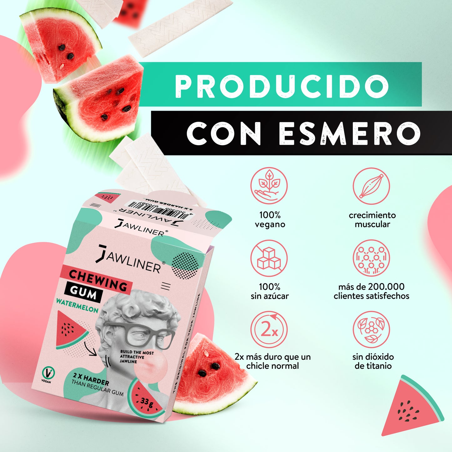 Chicle para Mandíbula - Sandía - Medium