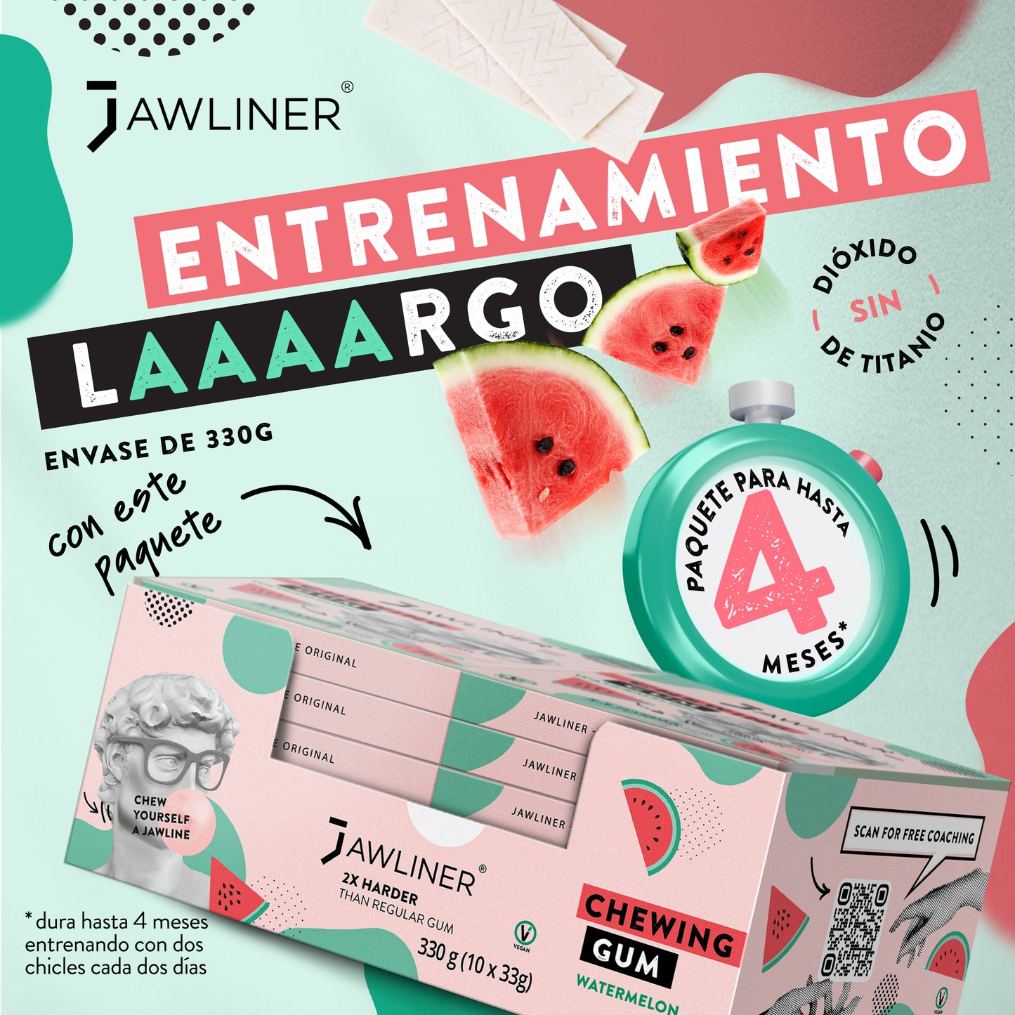 Chicle para Mandíbula - Sandía - Medium