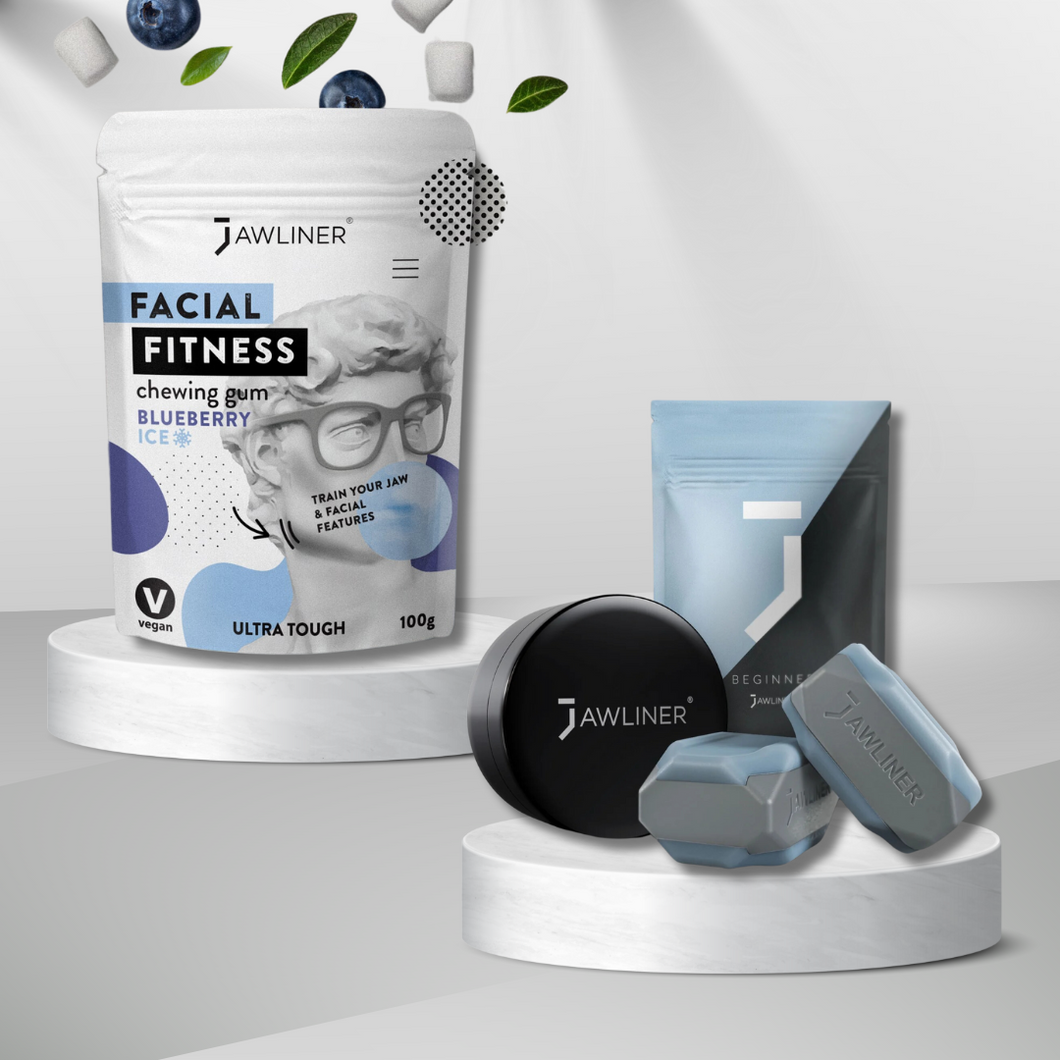 JAWLINER® Starter Pack - 3.0 Principiante + Facial Fitness Hielo/Arándano